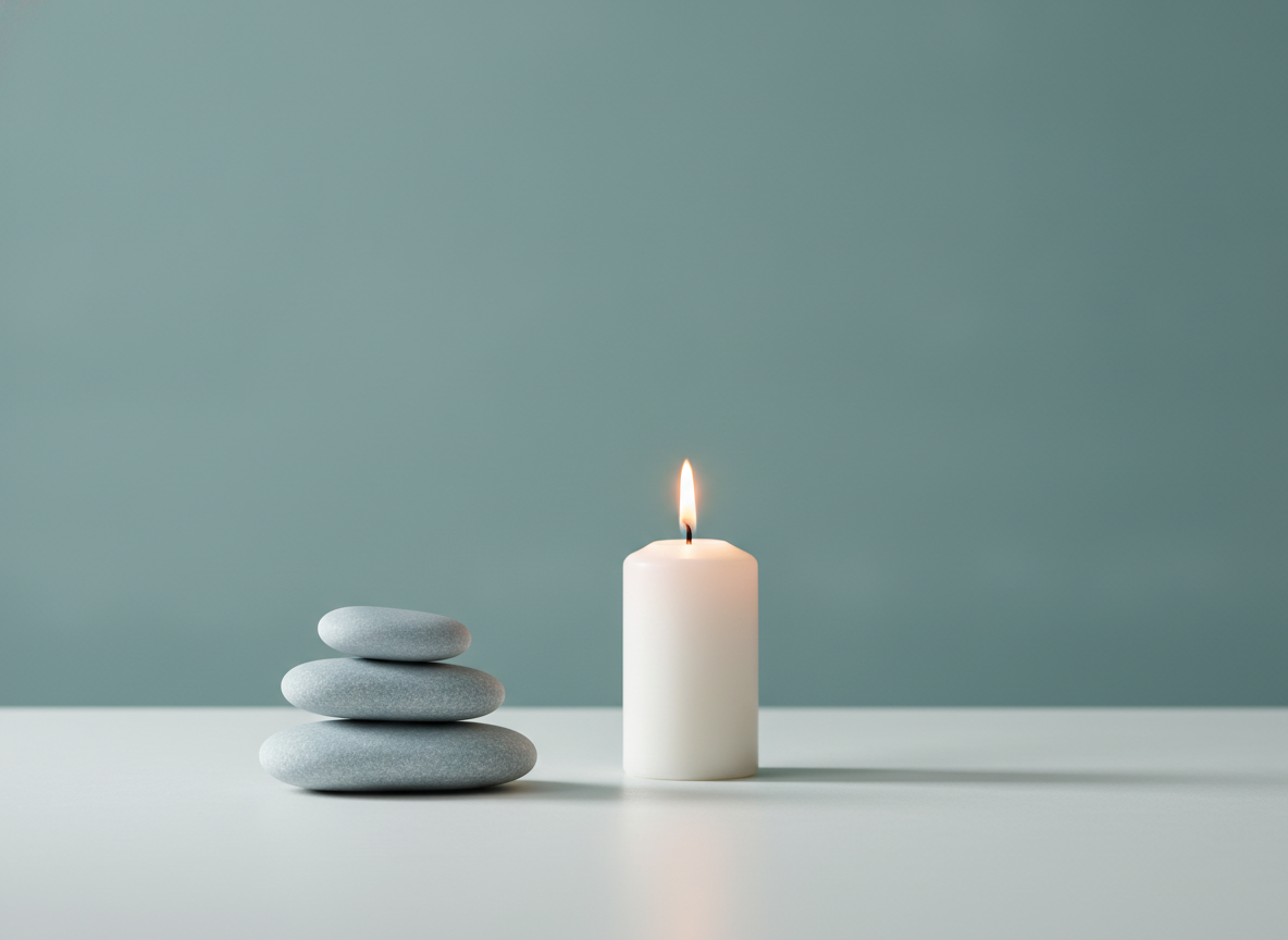 Calm, balanced still life representing self-understanding